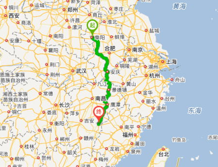 山东临沂距离江西抚州多远？抚州到阜阳多久