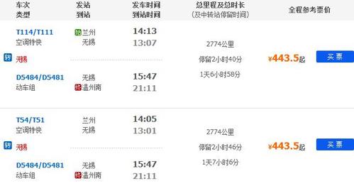 温州火车到兰州经过哪些站？桐柏到丽水多久